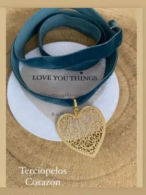 Corazón MARSELLA 
Terciopelo Verde Noche